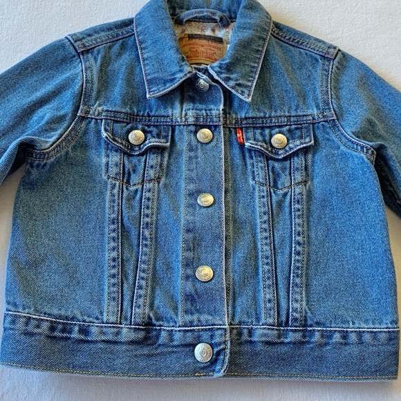 Levi’s 2003 Y2K Vintage Red Tab Blue Jean 100% Cotton Girls Denim Jacket 4T - Picture 9 of 9